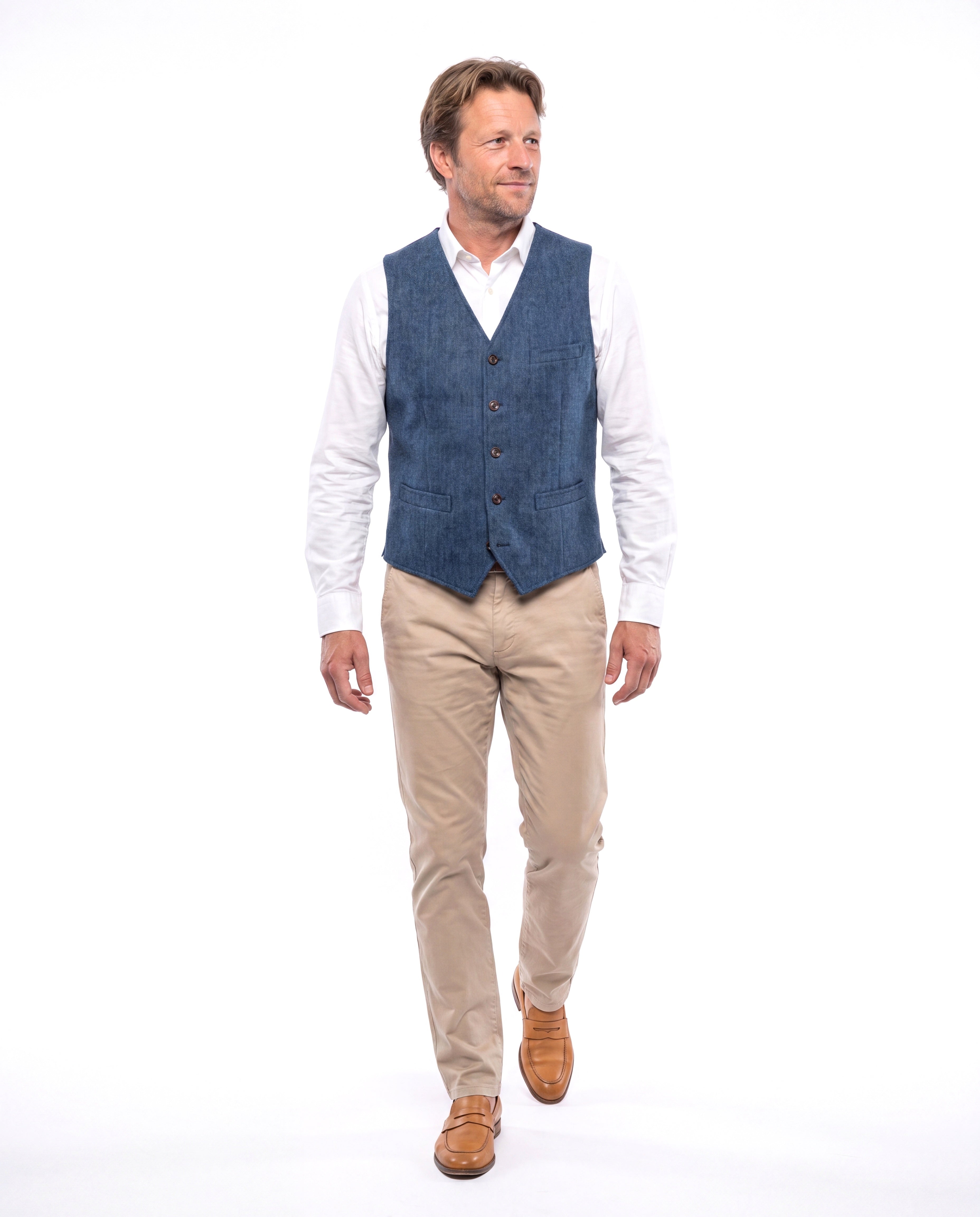 Gebreid gilet met knoopsluiting Heren