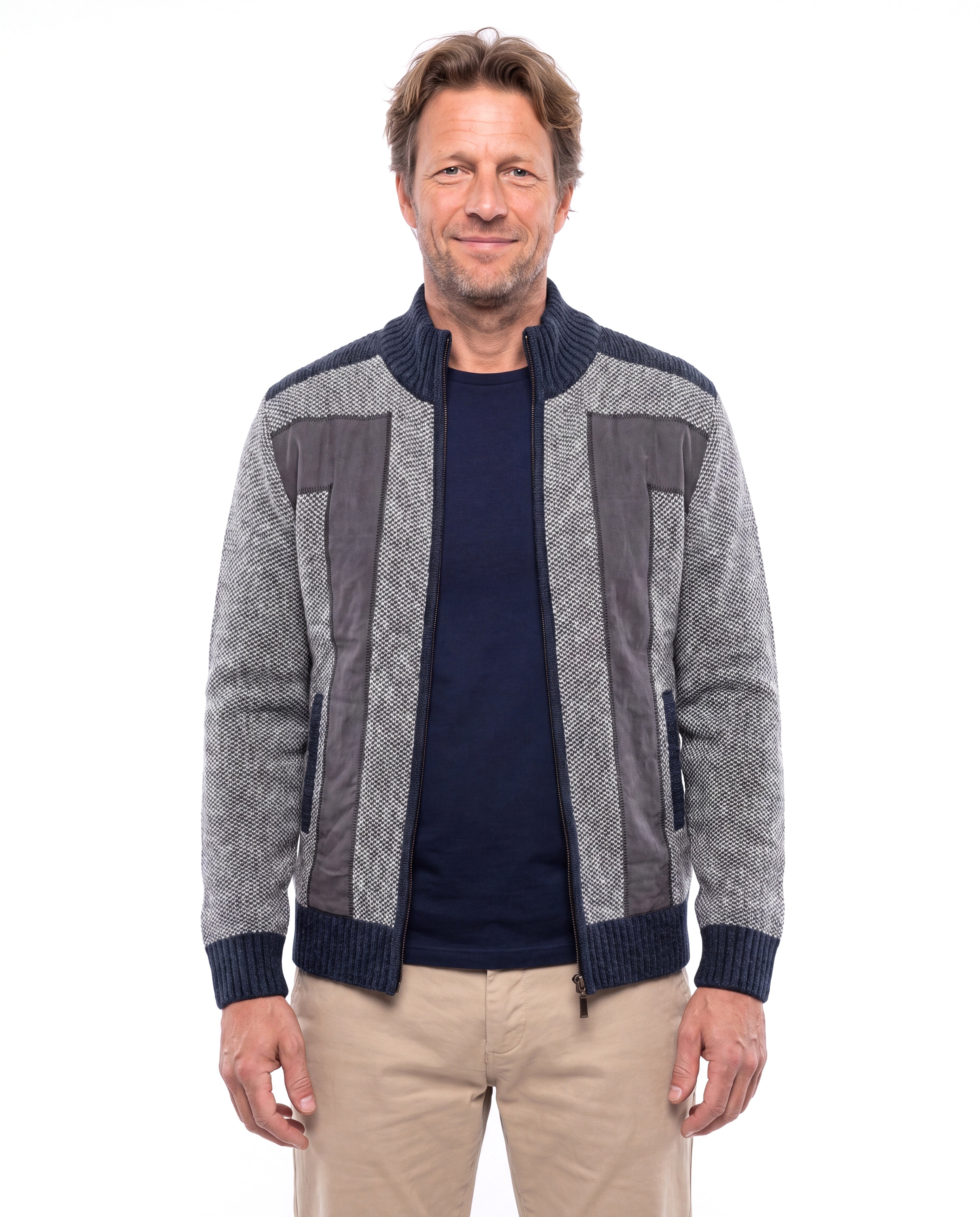 Wollen vest met ritssluiting Heren