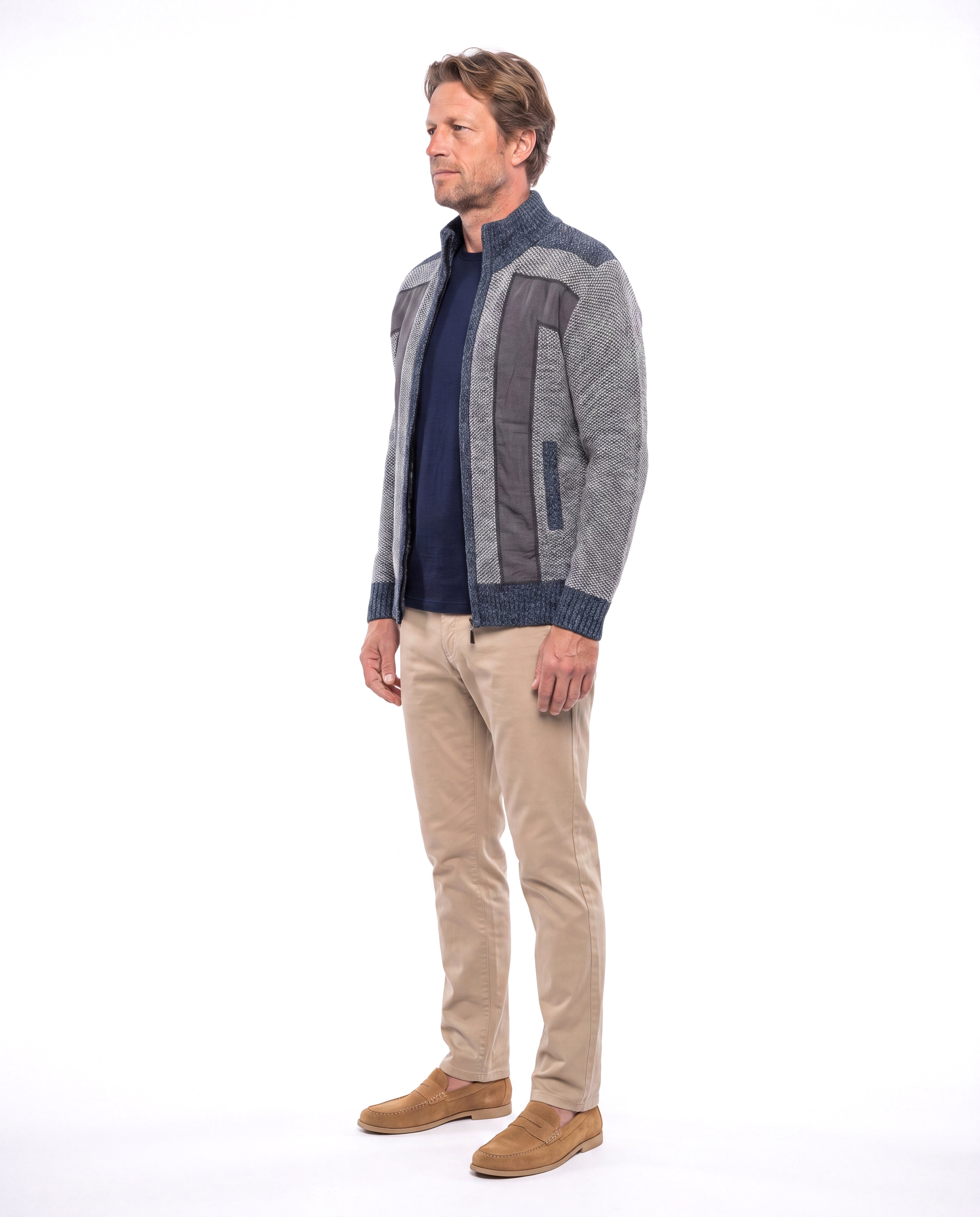 Wollen vest met ritssluiting Heren