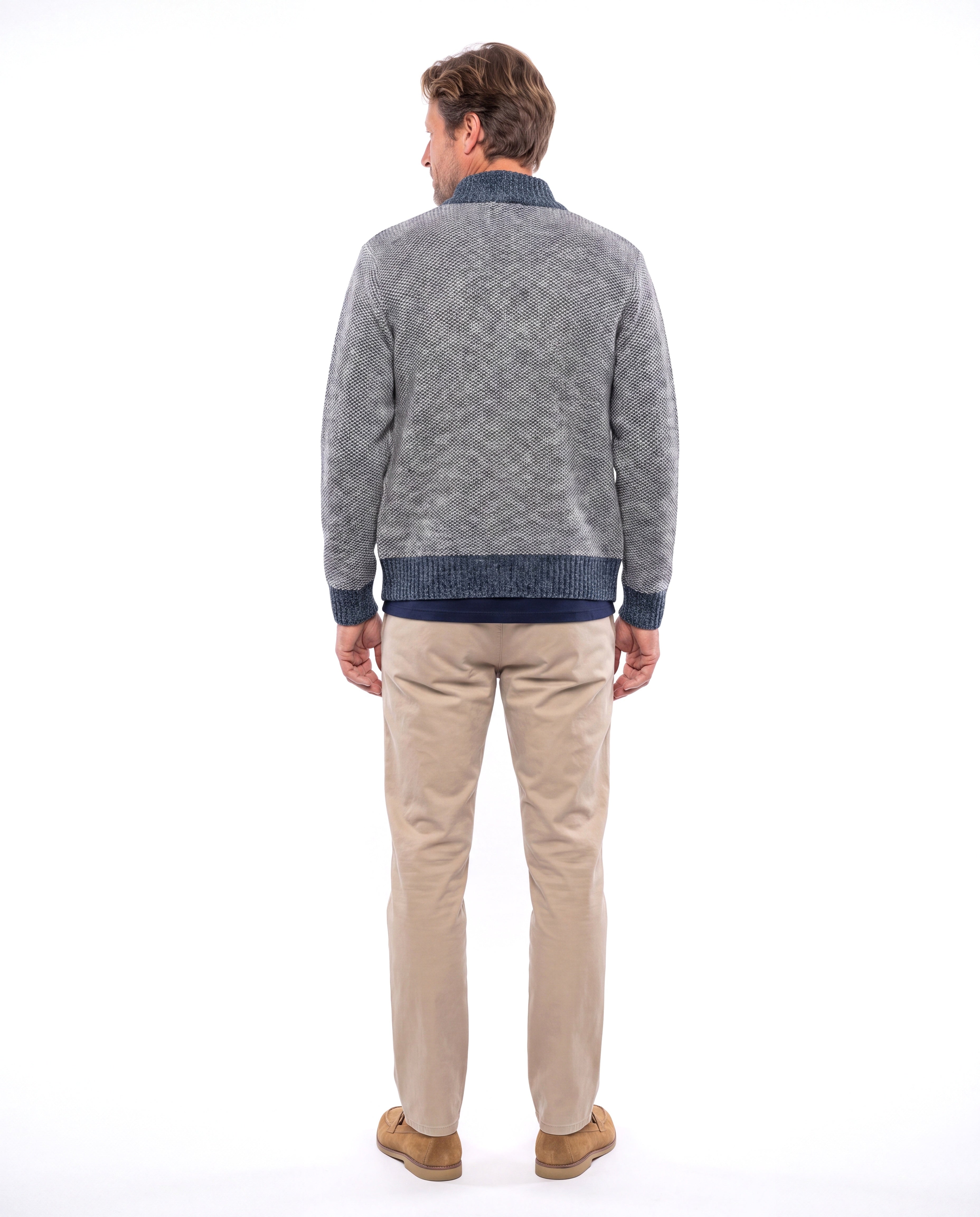 Wollen vest met ritssluiting Heren