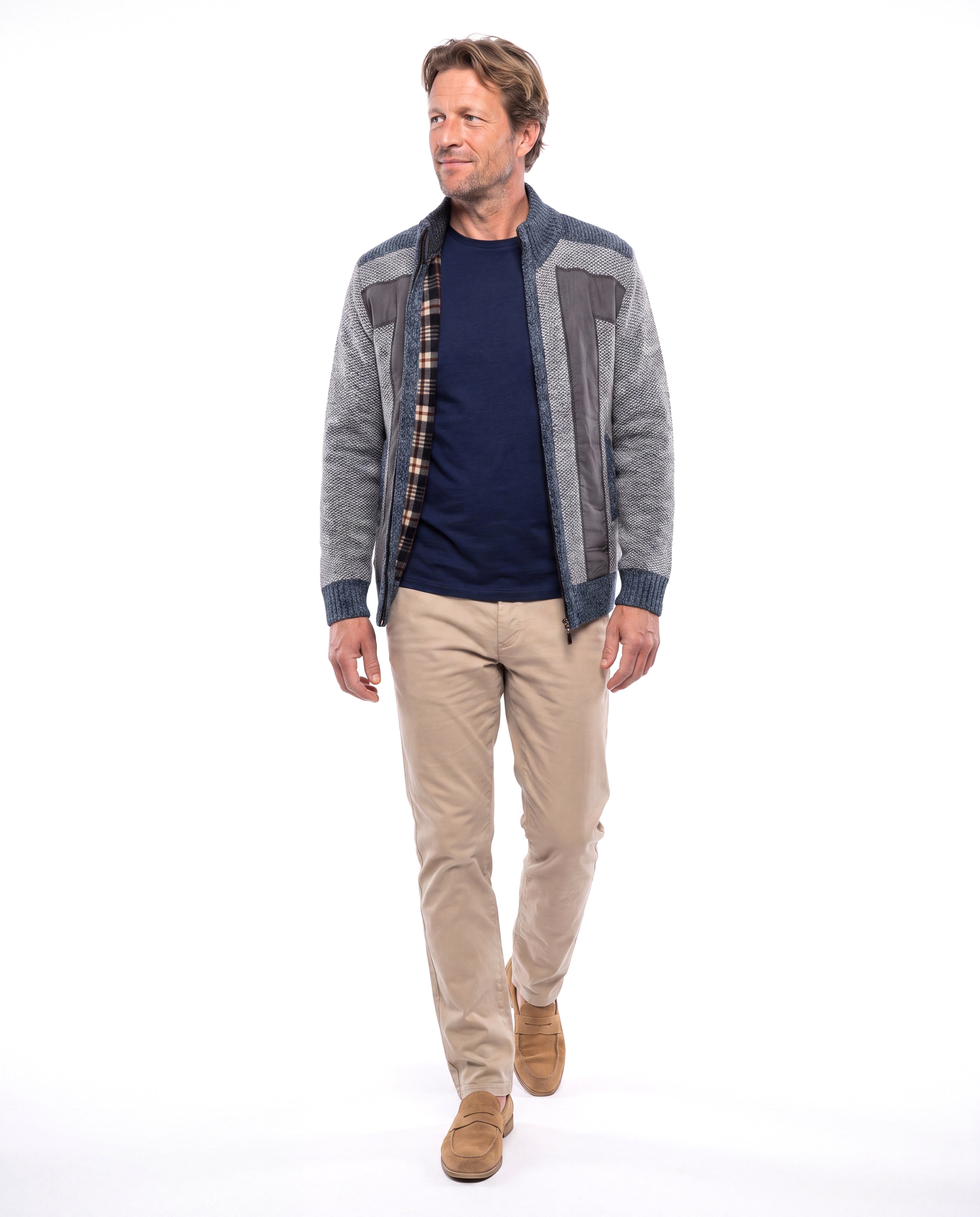 Wollen vest met ritssluiting Heren