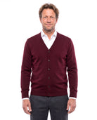 Gebreid vest met v-hals Heren