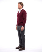 Gebreid vest met v-hals Heren