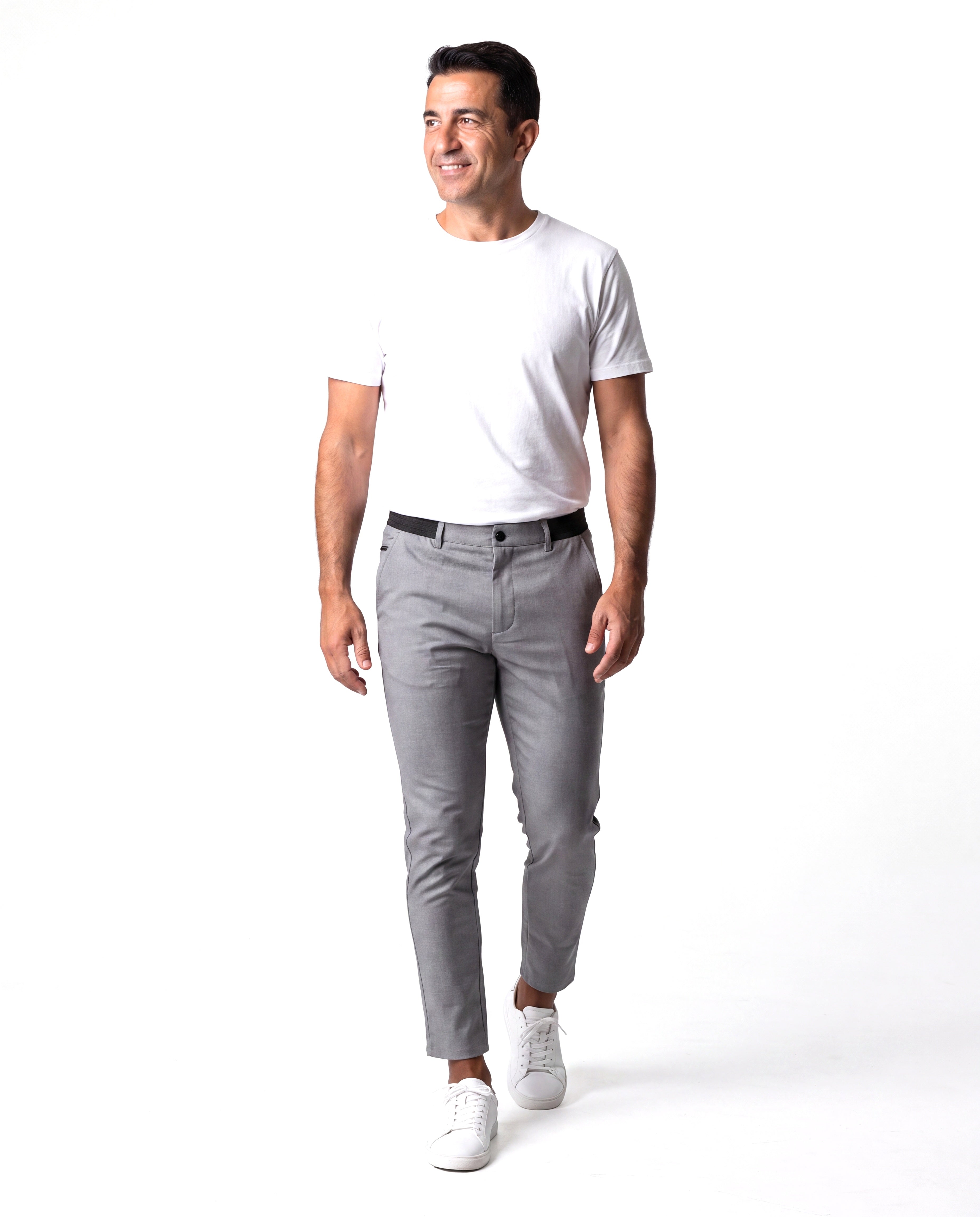 Katoenen loungebroek met stiksteekdetail Heren
