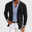 Gebreid Blazervest Heren Casual Revers Zakken