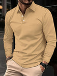 Poloshirt Heren Slim Fit Lange Mouw