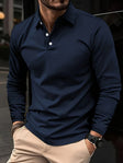 Poloshirt Heren Slim Fit Lange Mouw