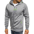 Fleece Hoodie Heren Ritssluiting Contrasterende Rits Capuchon