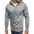 Fleece Hoodie Heren Ritssluiting Contrasterende Zips