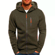 Fleece Hoodie Heren Ritssluiting Contrasterende Zips