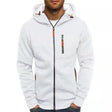 Fleece Hoodie Heren Ritssluiting Contrasterende Zips