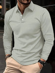 Poloshirt Heren Slim Fit Lange Mouw