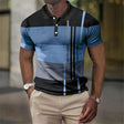 Gestreepte Polo Heren Colorblock Korte Mouw