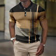 Gestreepte Polo Heren Colorblock Korte Mouw