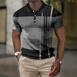 Gestreepte Polo Heren Colorblock Korte Mouw