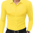 Slim Fit Overhemd Heren Stretch Lange Mouw