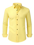 Slim Fit Overhemd Heren Lange Mouw Reverskraag