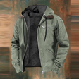Katoenen Winterjas Heren Sherpa Voering Capuchon