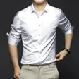 Slim Fit Overhemd Heren Strijkvrij Lange Mouw