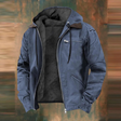 Katoenen Winterjas Heren Sherpa Voering Capuchon