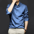 Slim Fit Overhemd Heren Strijkvrij Lange Mouw