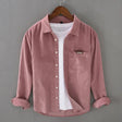 Ribfluweel Overshirt Heren Borstzak Lange Mouw