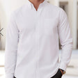 Slim Fit Overhemd Heren Stretch Lange Mouw