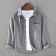 Ribfluweel Overshirt Heren Borstzak Lange Mouw