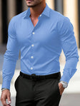 Overhemd Heren Slim Fit Lange Mouw