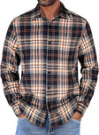 Geruit Flanel Overhemd Heren Casual Lange Mouw