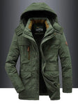Glenn - Casual Gevoerde Gewatteerde Parka Winterjas