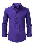 Slim Fit Overhemd Heren Lange Mouw Reverskraag