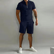 Polo Short Set Heren Ritskraag Casual