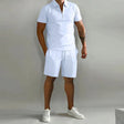 Polo Short Set Heren Ritskraag Casual