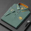 Katoenen Polo Heren Geborduurd Logo Korte Mouw