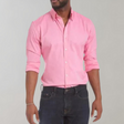 Kreukvrij Overhemd Heren Slim Fit Lange Mouw