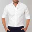 Kreukvrij Overhemd Heren Slim Fit Lange Mouw
