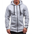 Fleece Hoodie Heren Ritssluiting Contrasterend Koord