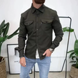 Overshirt Heren Borstzakken Lange Mouw