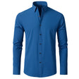 Stretch Overhemd Heren Slim Fit Lange Mouw