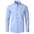 Stretch Overhemd Heren Slim Fit Lange Mouw