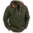 Fleece Hoodie Heren Warme Halve Rits