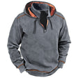 Fleece Hoodie Heren Warme Halve Rits