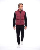 Gewatteerde bodywarmer met stiksgewijs dessin Heren