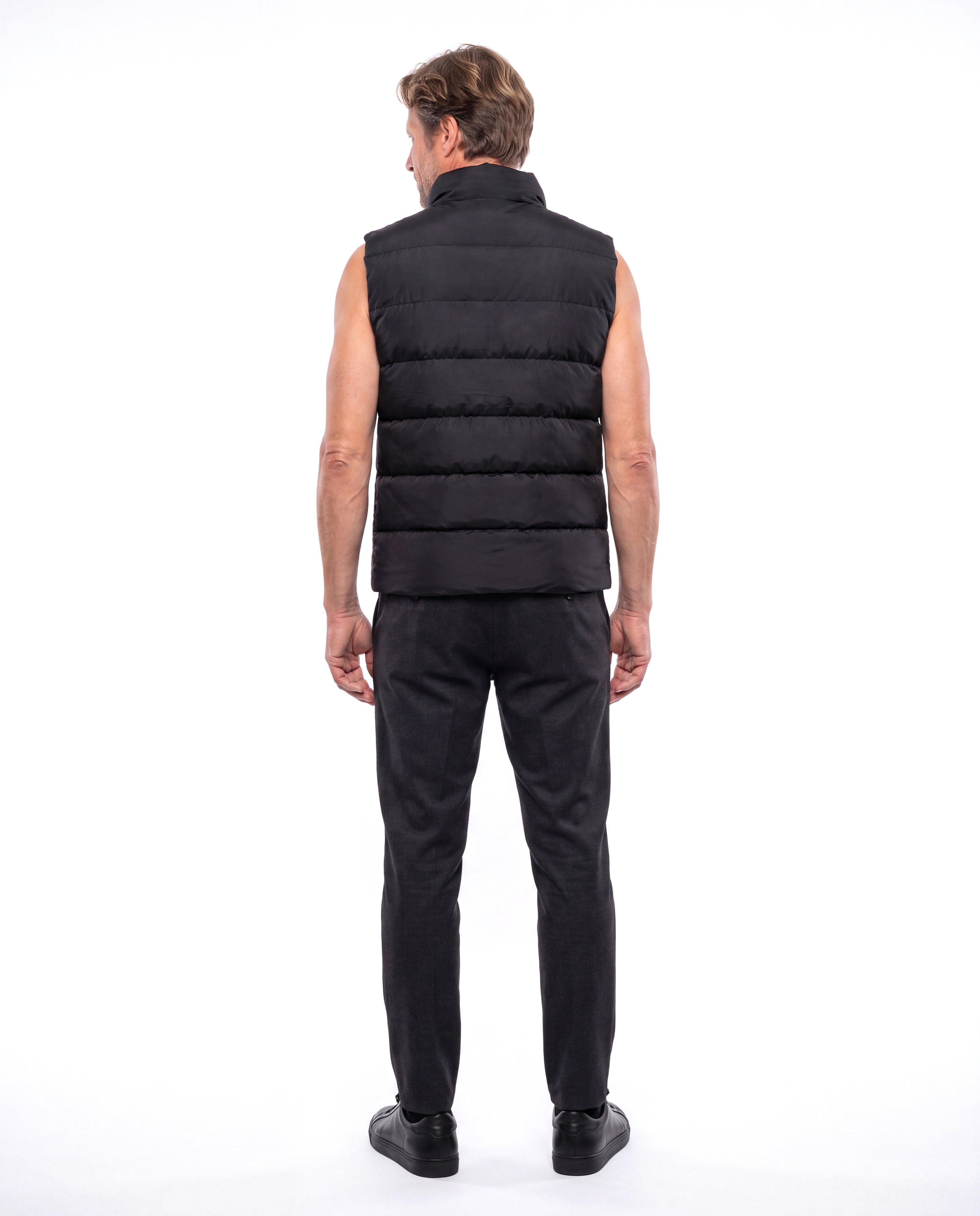 Gewatteerde bodywarmer met donzen vulling Heren