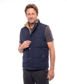 Gewatteerde bodywarmer met opstaande kraag Heren
