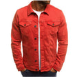 Denim Jack Heren Klassieke Kraag Knoopsluiting