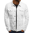 Denim Jack Heren Klassieke Kraag Knoopsluiting