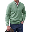 Cashmere Trui Heren Opstaande Kraag Halve Rits