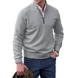 Cashmere Trui Heren Opstaande Kraag Halve Rits
